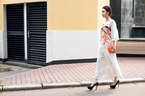 Diện quần culottes mát điệu tới công sở - 11