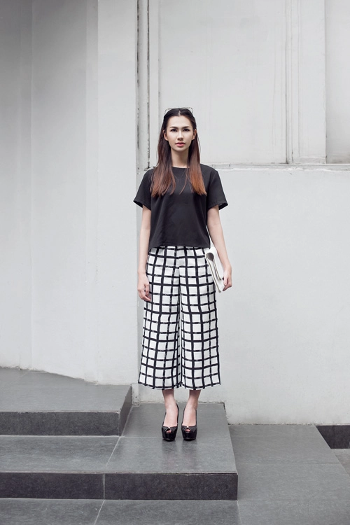 Diện quần culottes mát điệu tới công sở - 14