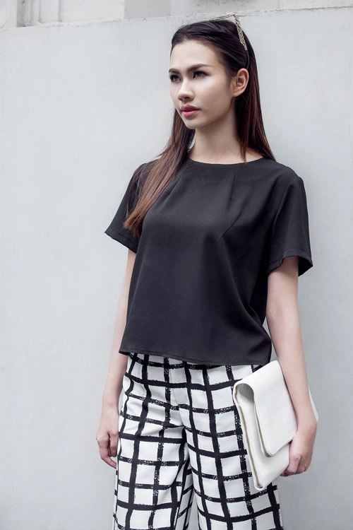 Diện quần culottes mát điệu tới công sở - 16