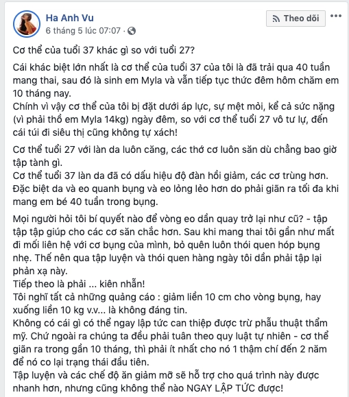 Hà anh khiến chị em bỉm sữa giật mình thon thót vì điều này khi muốn giữ dáng sau sinh - 2