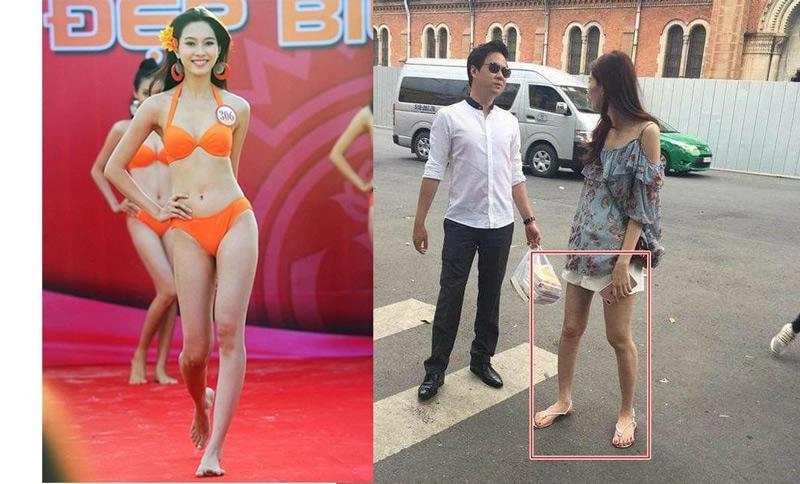 Hồ ngọc hà ngọc trinh nhã phương có đôi chân xấu thảm hại khi thiếu photoshop - 5