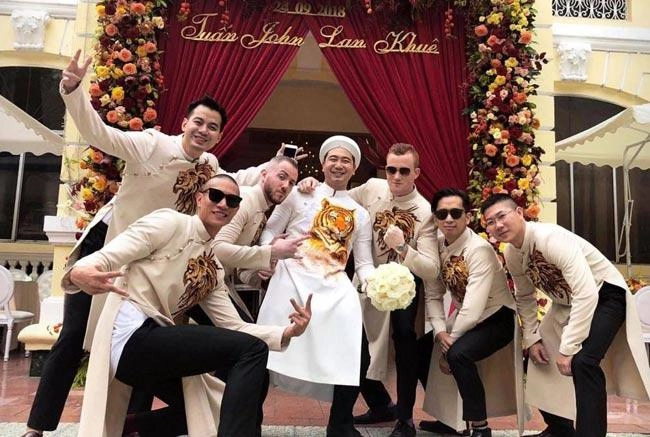 Hot lan khuê mặc áo dài phượng hoàng tung cánh trong lễ đính hôn với chồng đại gia - 6