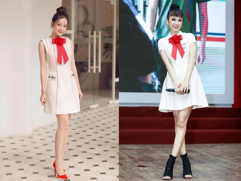 Khoe đùi trắng nõn nà angela phương trinh đánh bại chi pu khi đụng váy - 4