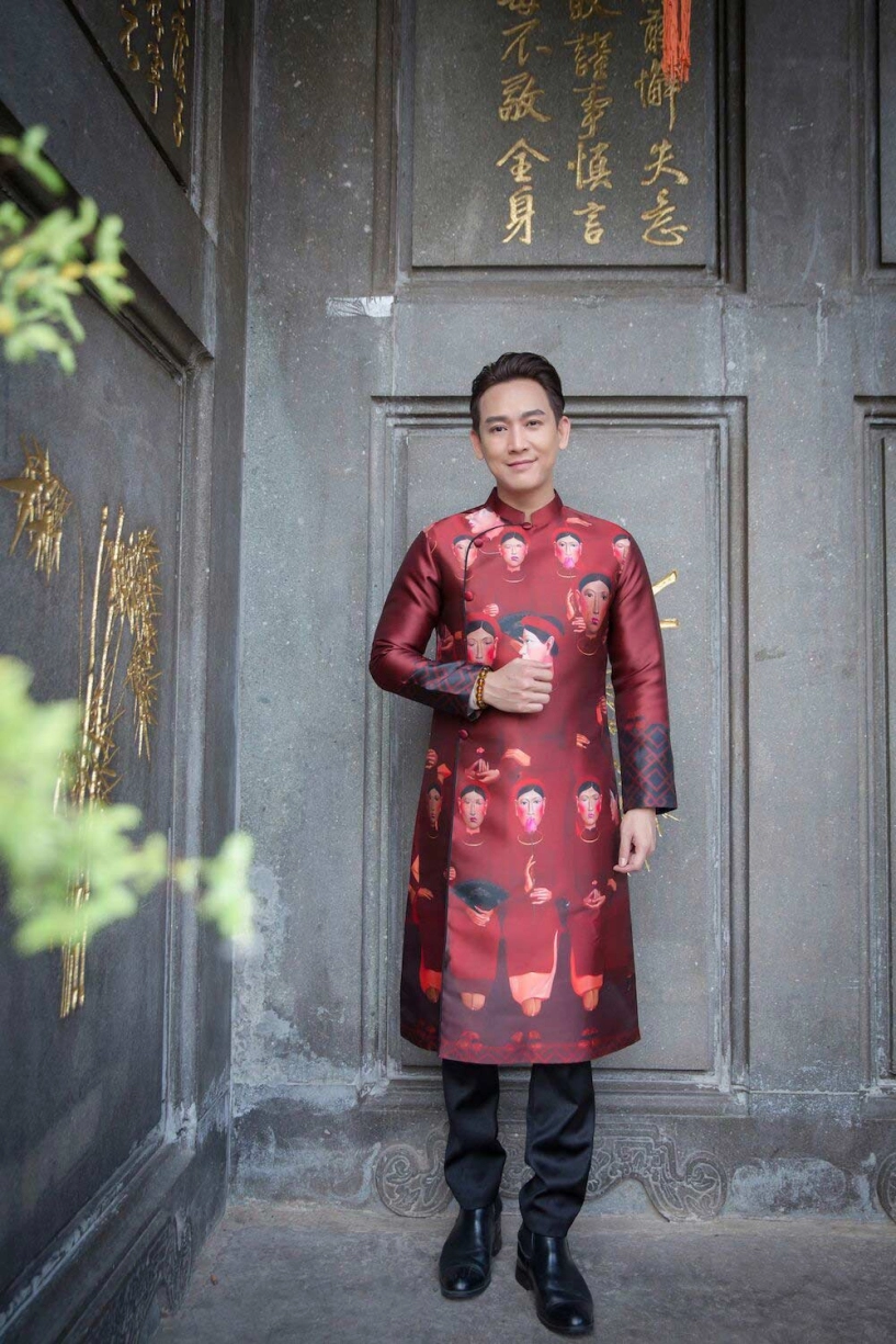 Không chỉ các người đẹp mà ngay cả mỹ nam vbiz cũng diện áo dài du xuân - 2