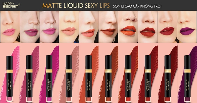 Lưu giữ cung bậc cảm xúc tình yêu với son lì không trôi matte liquid sexy lips - 1