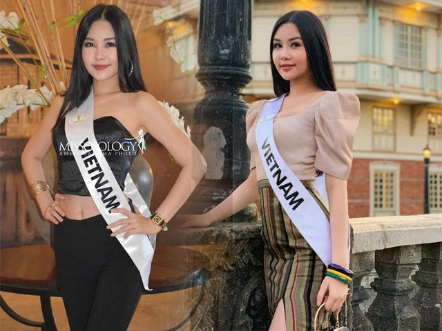 Ngân anh bị tuột váy lộ miếng dán ngực ngay trên sân khấu miss intercontinental 2018 - 7