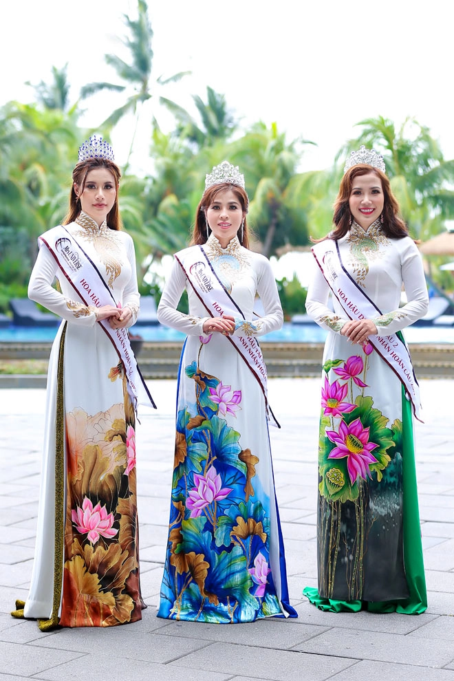 Những người đẹp hoa hậu doanh nhân hoàn cầu 2019 duyên dáng trong bst sen việt của ntk tuấn hải - 6