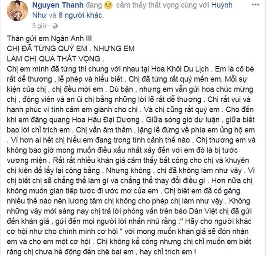 Sau tất cả hoa hậu đại dương ngân anh cũng chính thức lên tiếng xin lỗi nguyễn thị thành - 4