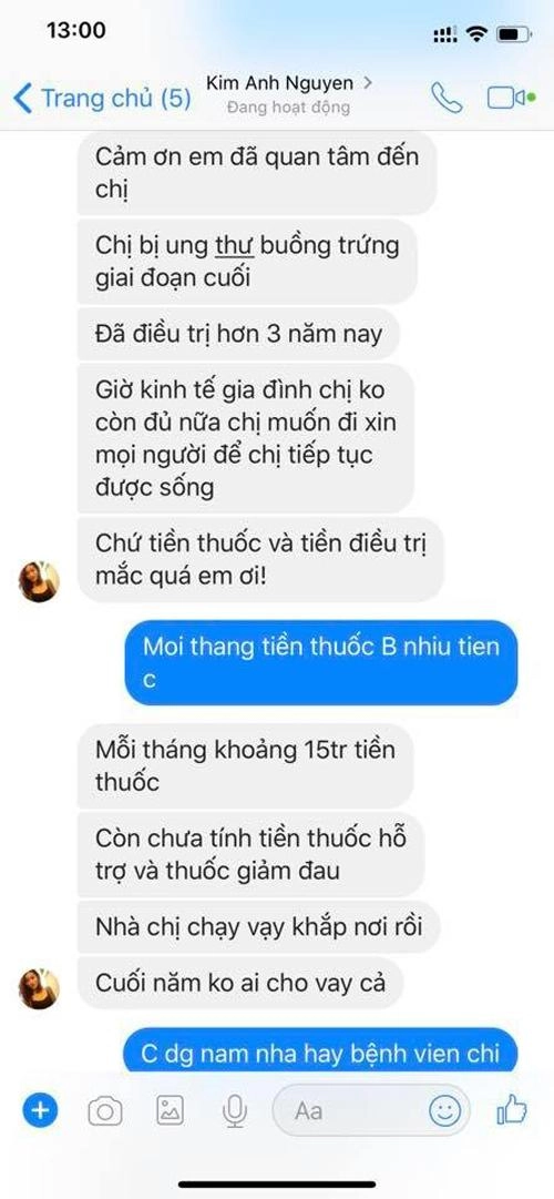 Thanh hằng hhen niê kêu gọi hỗ trợ người mẫu bị ung thư buồng trứng giai đoạn cuối - 3