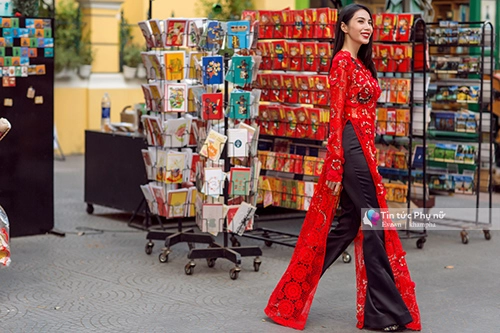 Thủy tiên diện áo dài xuân cuốn hút trên phố sài gòn - 7