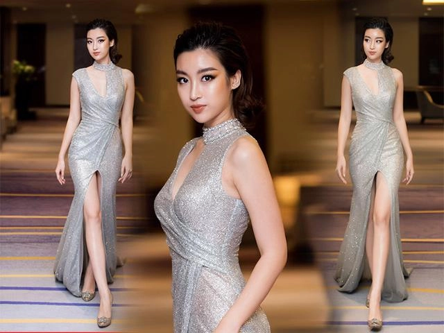 Tiểu vy lần đầu diện váy xẻ đùi ở miss world đỗ mỹ linh cũng phải kêu trời - 9