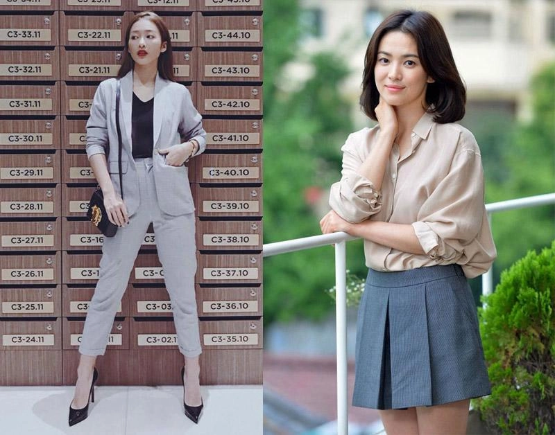 Trong phim mặc giống style nhưng ngoài đời khả ngân và song hye kyo lại khác hoàn toàn - 9