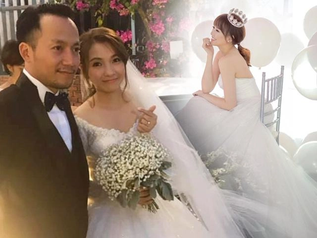Váy cưới của vợ tiến đạt đơn giản bao nhiêu váy của hari won lộng lẫy bấy nhiêu - 3