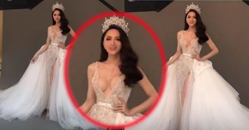 Xinh đẹp như búp bê nhưng hương giang lại lộ vòng 1 méo mó vì diện váy xẻ bạo - 4