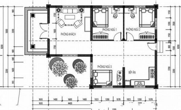 15 mẫu nhà cấp 4 dưới 100 triệu 4 người ở thoải mái nghèo mấy cũng xây được - 4