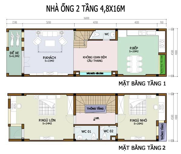 20 mẫu nhà ống 2 tầng đơn giản giá chỉ 400 triệu 5 người ở thoải mái rộng rãi - 4