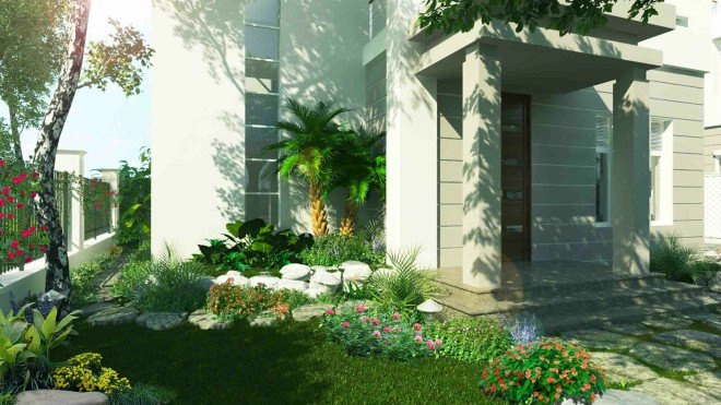 Những kiểu thiết kế sân vườn đẹp với hồ cá bể bơi cây cảnh không thể bỏ qua - 3