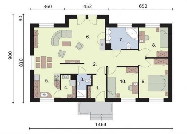 Những mẫu nhà cấp 4 đẹp 5x20 hợp xu hướng lại vừa túi tiền - 20