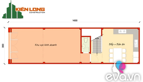 Xây giùm em 55m2 nhà vừa ở vừa buôn - 2