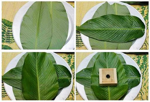 2 cách gói bánh chưng vuông vắn xanh đẹp cả nhà đều khen - 4
