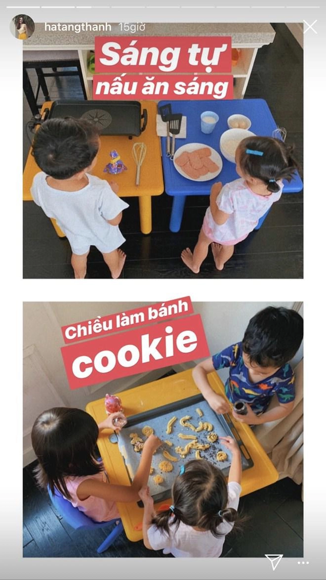 2 con tăng thanh hà lộ thân hình cao lớn nhưng thành quả làm bếp khiến ai nấy bật cười - 2