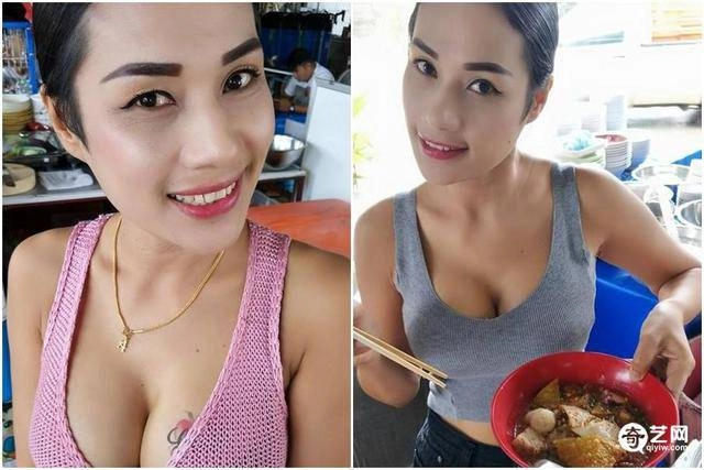 Bán hàng ăn phơi vòng 1 căng đầy thế này bảo sao nam giới chỉ thích thay vợ đi chợ - 3