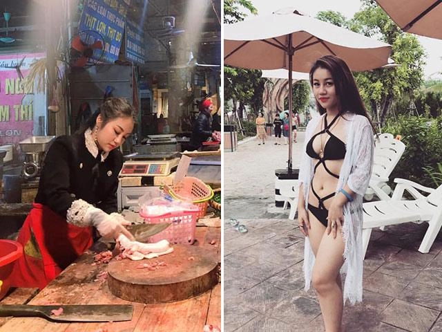Bán hàng ăn phơi vòng 1 căng đầy thế này bảo sao nam giới chỉ thích thay vợ đi chợ - 9