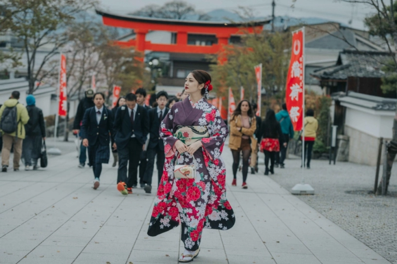 Bảo anh hóa nàng geisha khoe sắc bên hoa anh đào nhật bản - 9