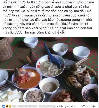 Chàng rể 13 năm kể khổ nấu thế vẫn bị bố mẹ vợ mắng dân mạng đáp chửi cũng đáng - 1