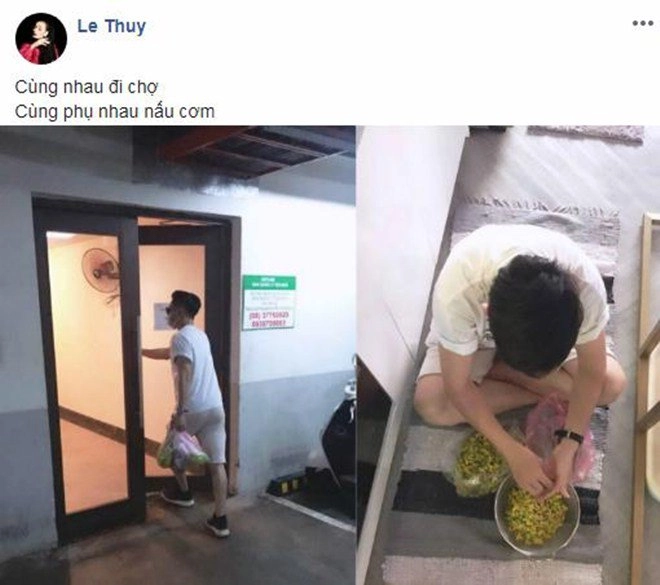 Chồng điển trai cởi trần nấu ăn chiều chuộng lê thuý nhưng cô cũng đáp lại thế này - 4
