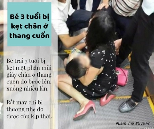 Đau lòng những vụ trẻ nhỏ bị kẹt thang cuốn nguy hiểm vì lỗi bất cẩn của người lớn - 2