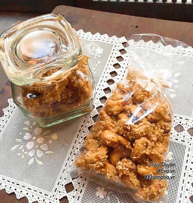Hạt điều thừa sau tết đem ngào đường vừng giòn tan để dành ăn chơi - 5