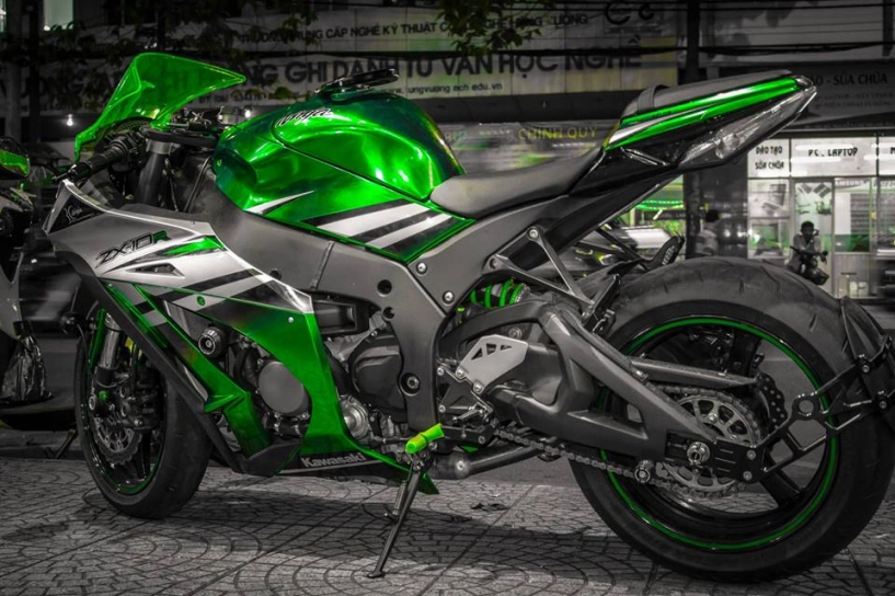 Kawasaki zx10r phiên bản green chrome nổi bật - 2