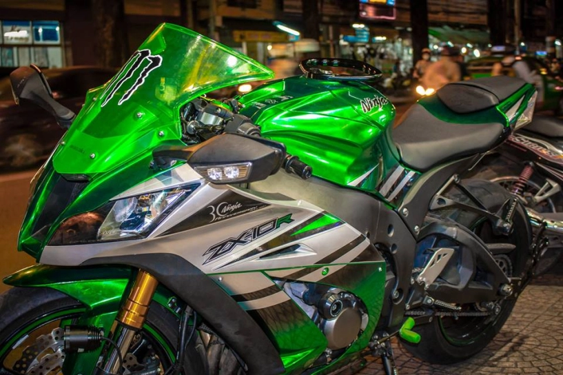 Kawasaki zx10r phiên bản green chrome nổi bật - 4