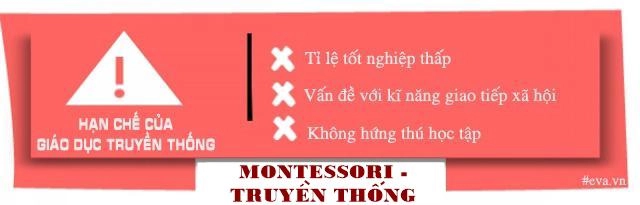 Khác biệt chính giữa phương pháp giáo dục sớm montessori và giáo dục truyền thống - 4