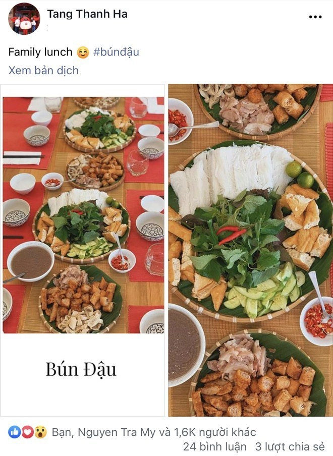 Sao việt trầm trồ với mẹt bún đậu của nhà tăng thanh hà hoá ra nhờ người này - 1
