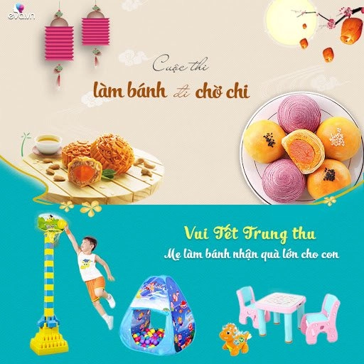 Vui tết trung thu mẹ làm bánh nhận quà lớn cho con - 3