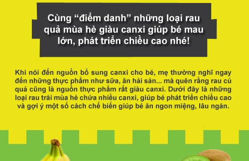 Infographic những loại rau quả giàu canxi nhất cho trẻ - 2