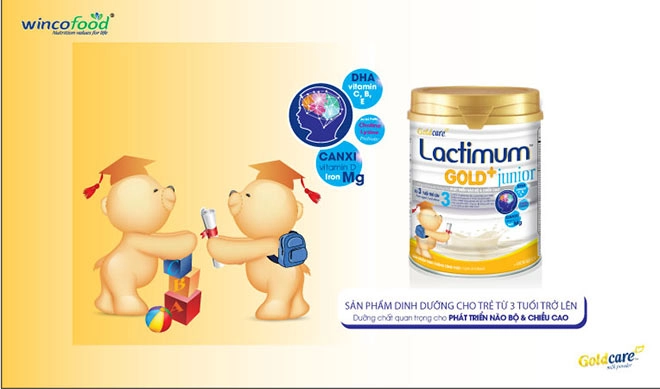 Lactimum gold junior wincofood dinh dưỡng chăm sóc trẻ lên 3 cha mẹ cần quan tâm - 1