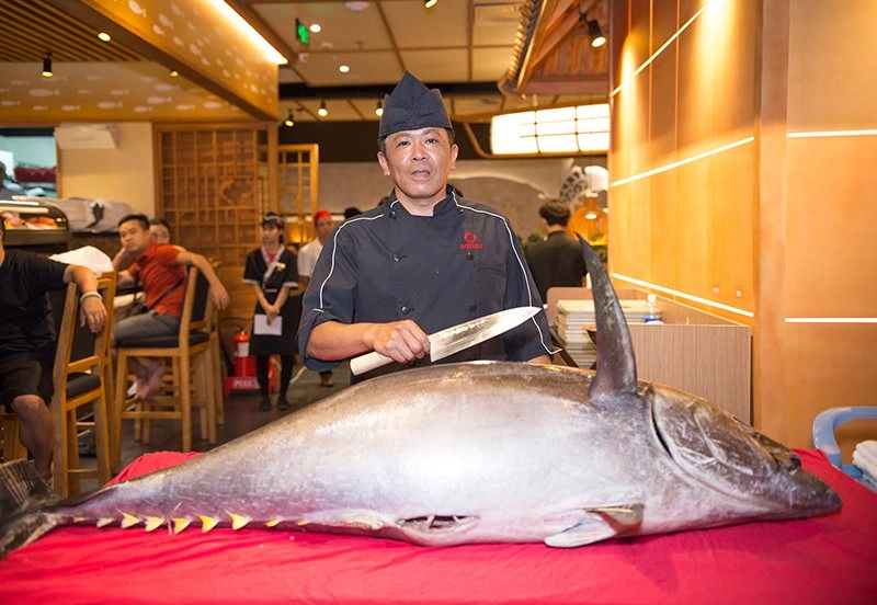 Thanh thuý dù bầu bí vẫn đi dự sự kiện sashimi kei - cá tươi lan tỏa nụ cười - 3