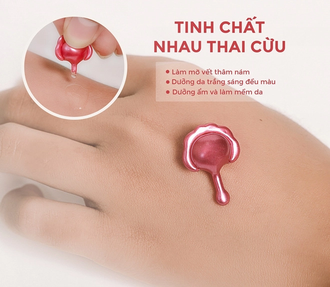 Tinh chất nhau thai cừu - đột phá viên nang trắng da mờ thâm độc quyền mới - 2