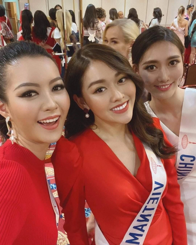 Tự trang điểm và làm tóc tại miss international tường san vẫn đẹp xuất sắc - 2