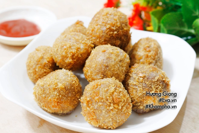 16 mẹ vào bếp làm đãi con món bánh khoai môn chiên xù - 9