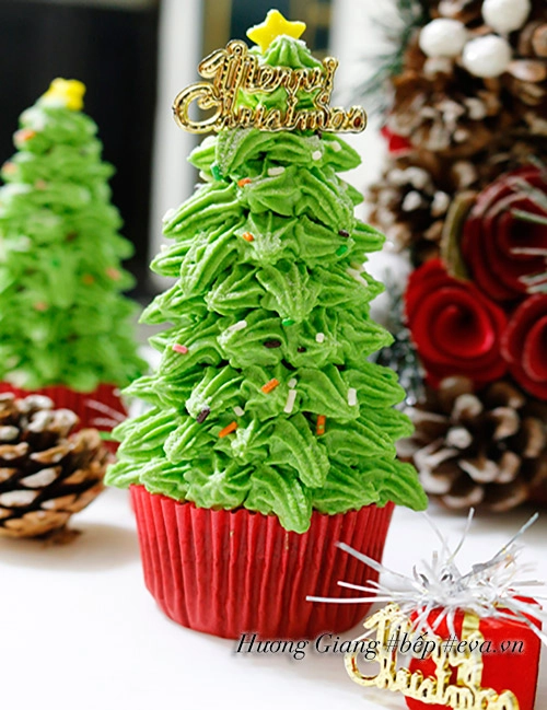 Bánh cupcake cây thông cho noel thêm ấm áp - 9