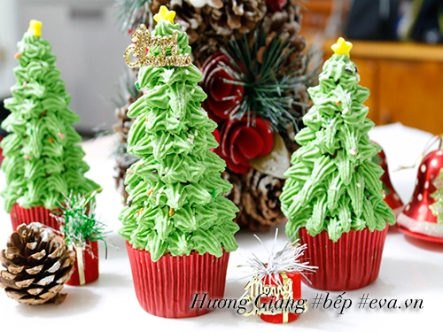 Bánh cupcake cây thông cho noel thêm ấm áp - 10