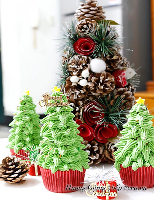 Bánh cupcake cây thông cho noel thêm ấm áp - 11