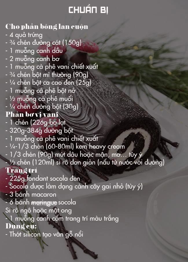 Bánh khúc cây noel vừa ngọt ngào lại đẹp mắt mừng giáng sinh - 1