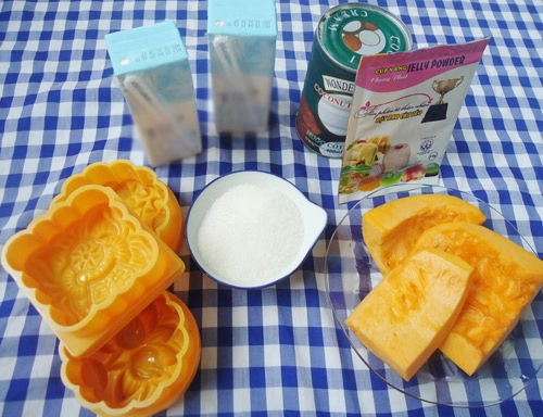 Bánh trung thu rau câu bí đỏ thạch dừa - 1
