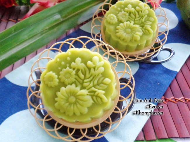 Cách làm bánh dẻo trung thu đậu xanh lá dứa tuyệt ngon - 10