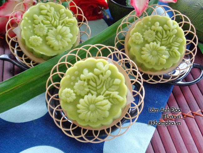 Cách làm bánh dẻo trung thu đậu xanh lá dứa tuyệt ngon - 11